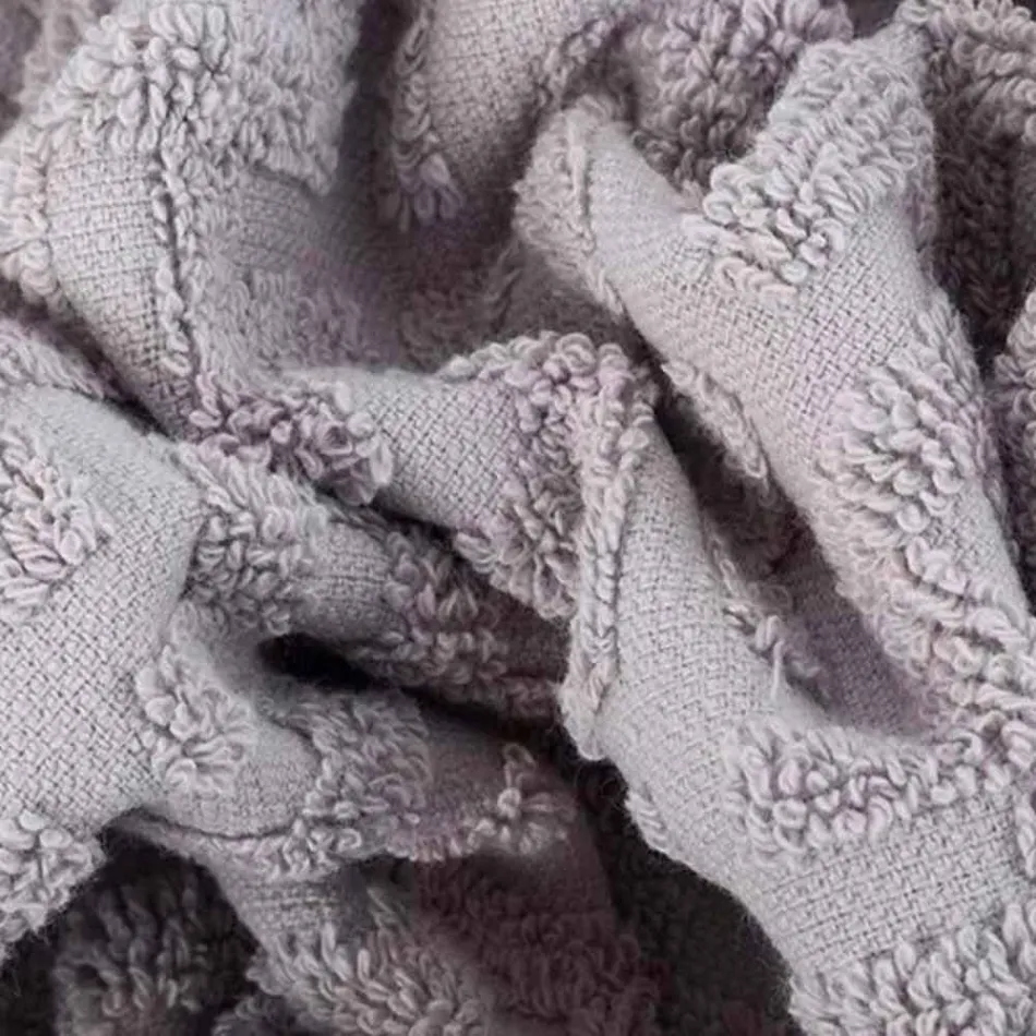 Trio de serviettes de bain en tissu éponge, visage et invité - Ginestra Viadurini