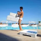 Trona chaise flottante design blanc fabriqué en Italie Viadurini