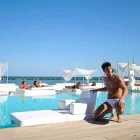 Trona chaise flottante design blanc fabriqué en Italie Viadurini