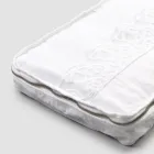 Grande trousse de voyage en lin avec dentelle Sinergia de luxe italienne - Randall Viadurini