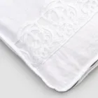 Grande trousse de voyage en lin avec dentelle Sinergia de luxe italienne - Randall Viadurini