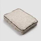 Grande trousse de maquillage pour femme ou voyage en lin et coton de luxe - Yeti Viadurini