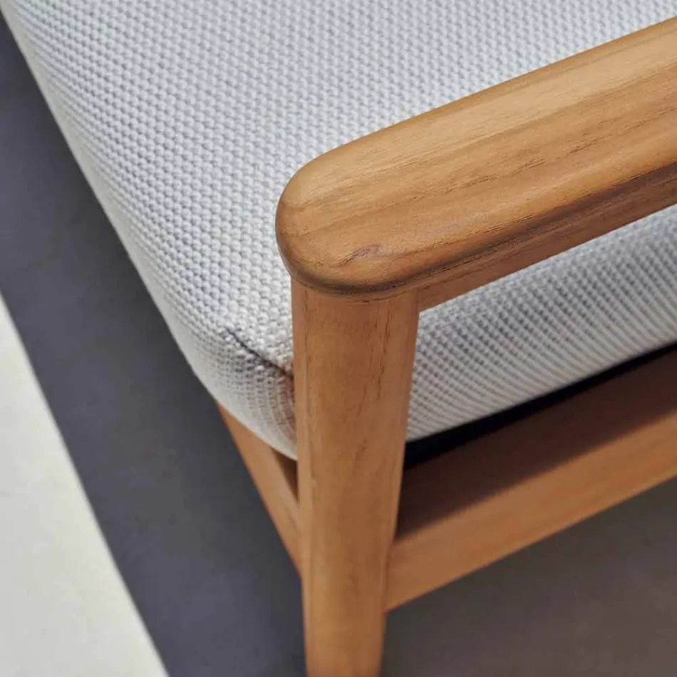 Fauteuil Varaschin Bali moderne d'extérieur en tissu rembourré Viadurini
