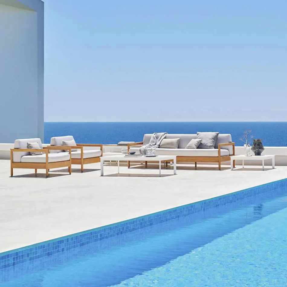 Fauteuil Varaschin Bali moderne d'extérieur en tissu rembourré Viadurini