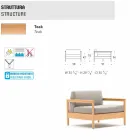 Fauteuil Varaschin Bali moderne d'extérieur en tissu rembourré Viadurini