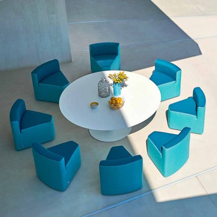 Varaschin Big In & Out table de jardin + 8 fauteuils design modernes Viadurini