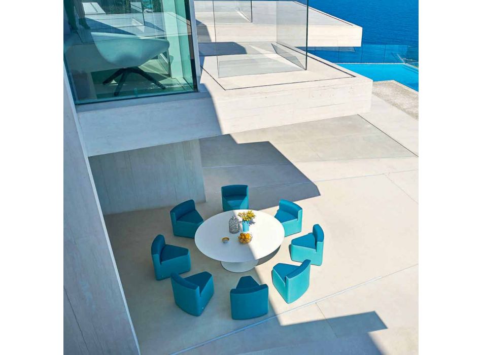 Varaschin Big In & Out table de jardin + 8 fauteuils design modernes Viadurini