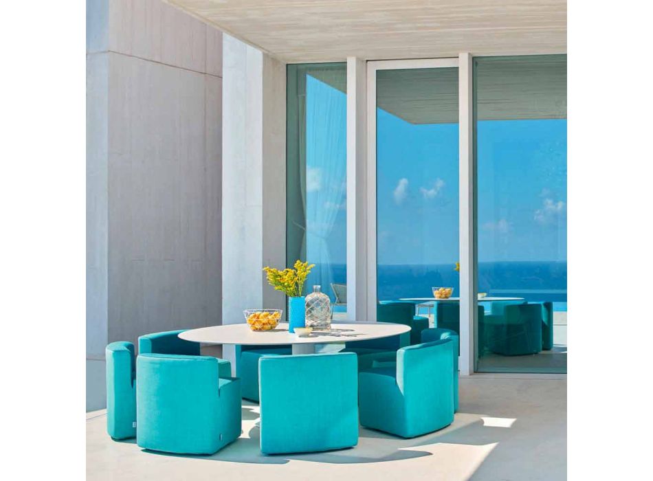 Varaschin Big In & Out table de jardin + 8 fauteuils design modernes Viadurini
