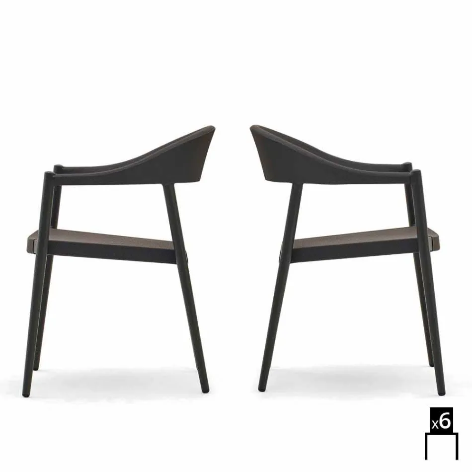 Varaschin chaise intelligente de jardin design moderne, 6 pièces Viadurini