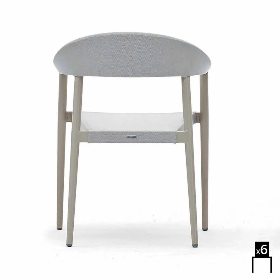 Varaschin chaise intelligente de jardin design moderne, 6 pièces Viadurini