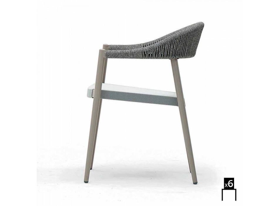 Varaschin chaise intelligente de jardin design moderne, 6 pièces Viadurini
