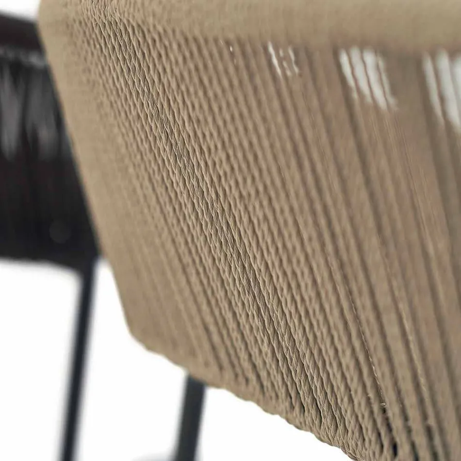 Varaschin chaise Cricket avec extérieurs, 2 pièces tissées à la main Viadurini