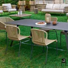 Varaschin Cricket moderne chaise d'extérieur tissé à la main, 2 pièces Viadurini