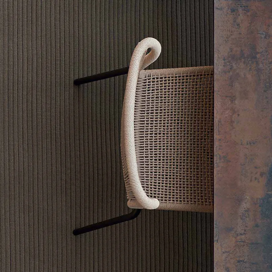 Varaschin Cricket moderne chaise d'extérieur tissé à la main, 2 pièces Viadurini