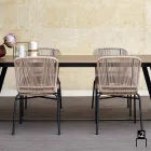 Varaschin Cricket moderne chaise d'extérieur tissé à la main, 2 pièces Viadurini