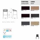 Varaschin tabouret Cricket jardin moderne en aluminium, 2 pièces Viadurini