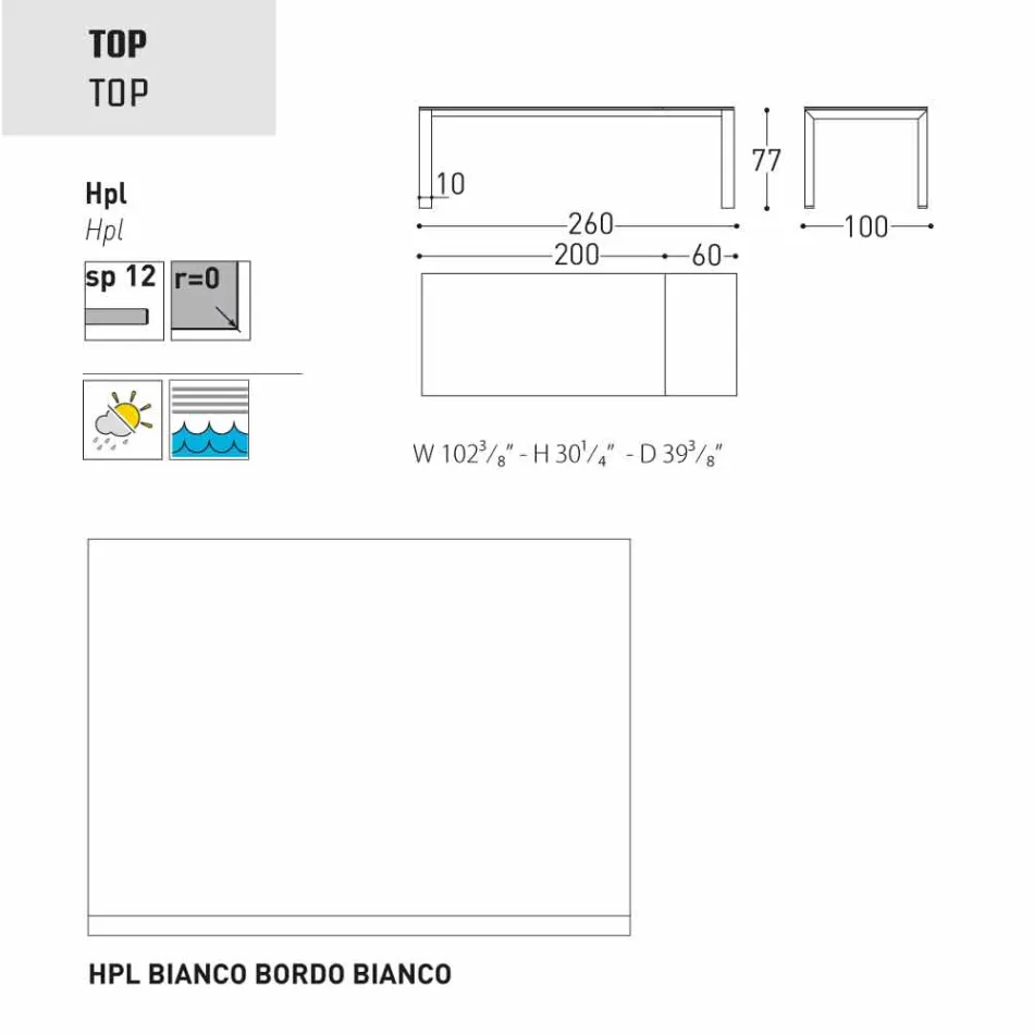 Varaschin dolmen table de jardin extensible jusqu'à 380 cm Viadurini