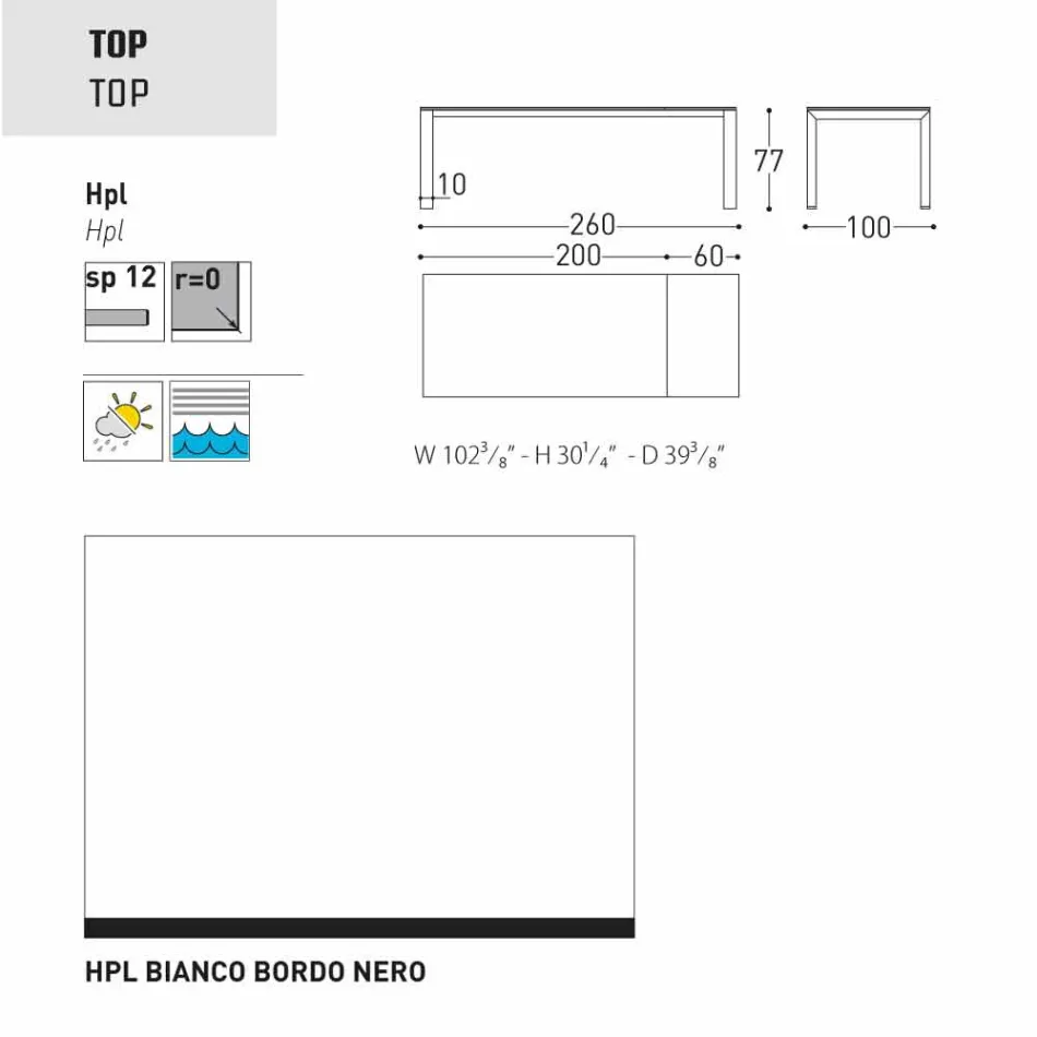 Varaschin dolmen table de jardin extensible jusqu'à 380 cm Viadurini