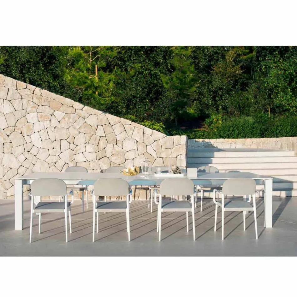 Varaschin dolmen table de jardin extensible jusqu'à 380 cm Viadurini