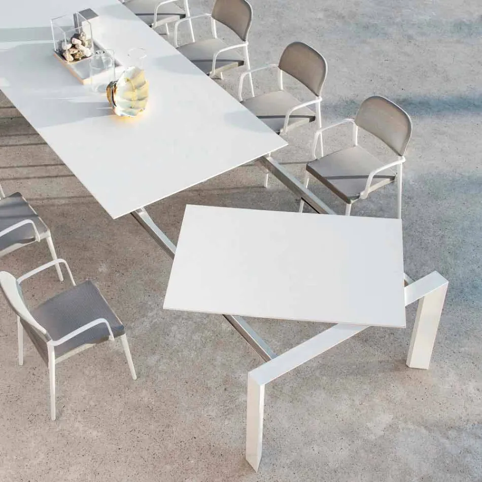 Varaschin dolmen table de jardin extensible jusqu'à 380 cm Viadurini