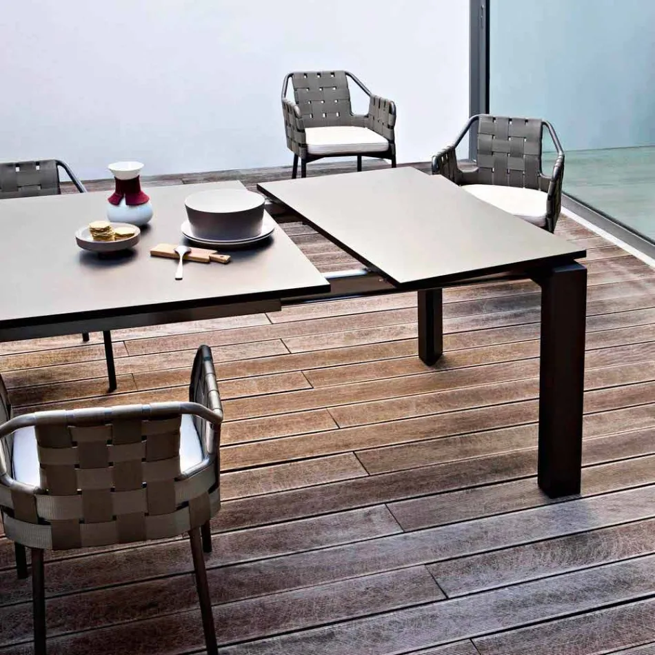 Varaschin dolmen table de jardin extensible jusqu'à 380 cm Viadurini