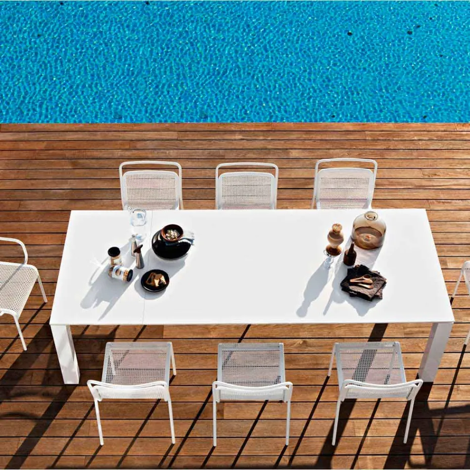 Varaschin dolmen table de jardin extensible jusqu'à 380 cm Viadurini