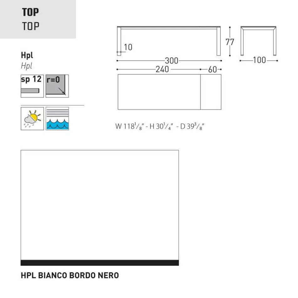 Varaschin dolmen table de jardin extensible jusqu'à 380 cm Viadurini