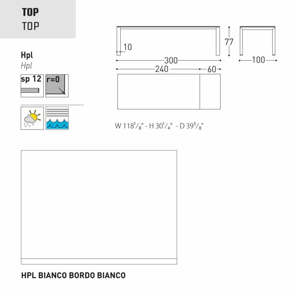 Varaschin dolmen table de jardin extensible jusqu'à 380 cm Viadurini