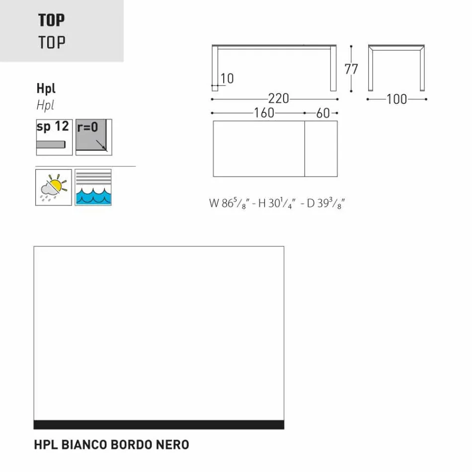 Varaschin dolmen table de jardin extensible jusqu'à 380 cm Viadurini