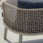 Canapé de jardin rembourré moderne à deux places Varaschin Emma Viadurini