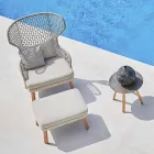 Repose-pieds d'extérieur design Varaschin Emma en tissu rembourré Viadurini