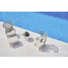 Repose-pieds d'extérieur design Varaschin Emma en tissu rembourré Viadurini