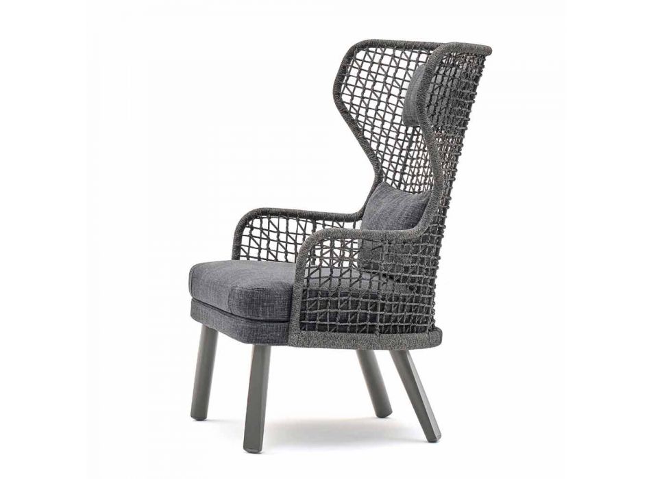 Varaschin Emma fauteuil de jardin extérieur moderne avec repose-tête en tissu Viadurini