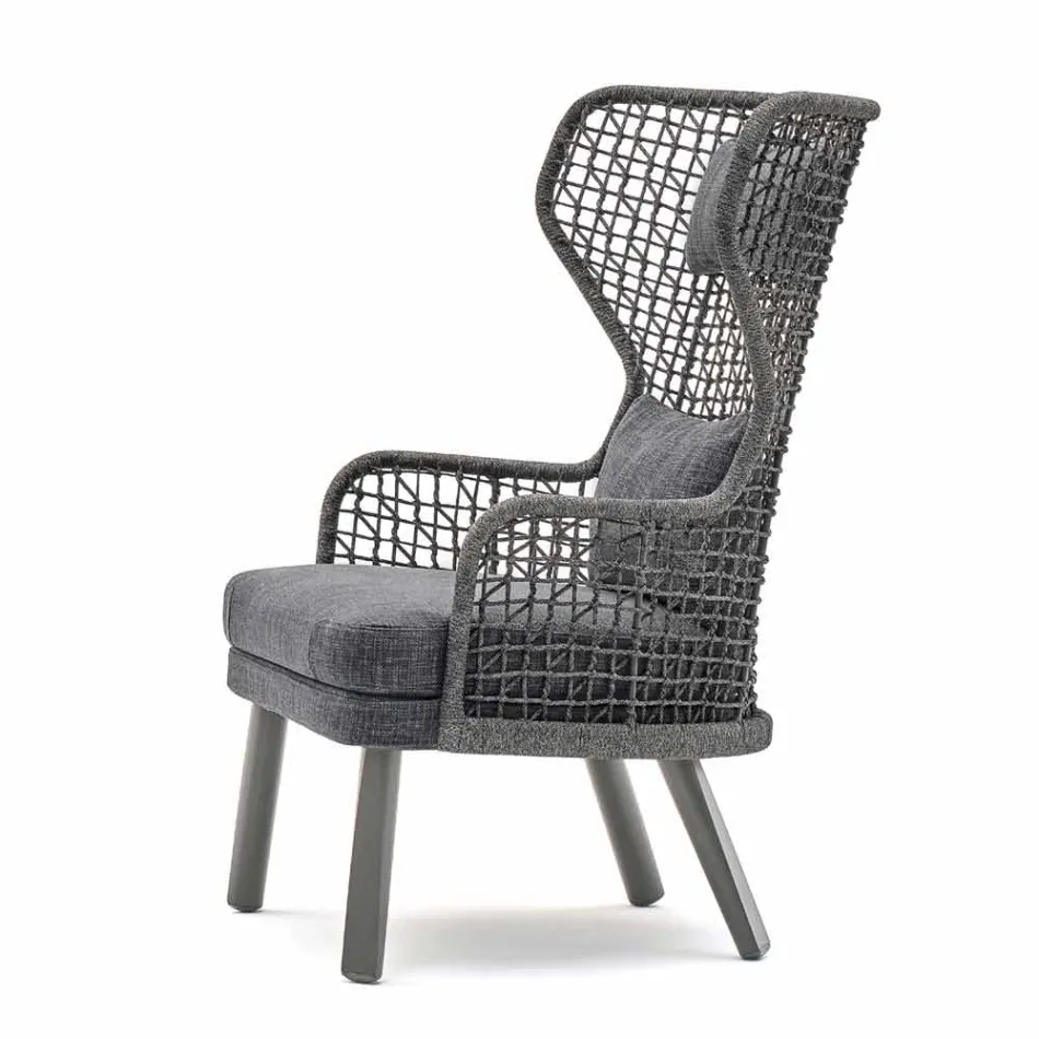 Varaschin Emma fauteuil de jardin extérieur moderne avec repose-tête en tissu Viadurini