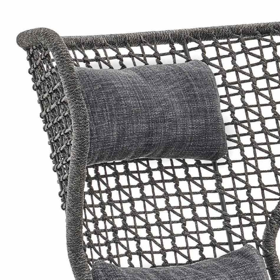 Varaschin Emma fauteuil de jardin extérieur moderne avec repose-tête en tissu Viadurini