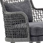 Varaschin Emma fauteuil de jardin extérieur moderne avec repose-tête en tissu Viadurini