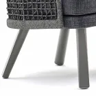 Varaschin Emma fauteuil de jardin extérieur moderne avec repose-tête en tissu Viadurini