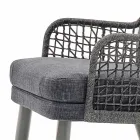 Varaschin Emma fauteuil de jardin extérieur moderne avec repose-tête en tissu Viadurini