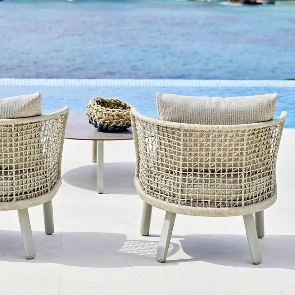 Varaschin Emma fauteuil de jardin et tissu rembourré Viadurini