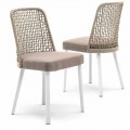 Chaise de jardin moderne en tissu et aluminium Emma Varaschin