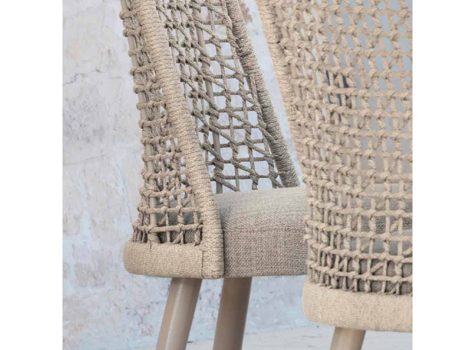Varaschin Chaise de jardin design Emma en tissu et aluminium Viadurini