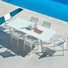 Varaschin Kolonaki Table de jardin moderne dans différentes tailles Viadurini