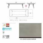 Table Varaschin Lien table de jardin avec des pieds en teck, H65 cm Viadurini