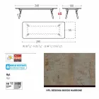 Table Varaschin Lien table de jardin avec des pieds en teck, H65 cm Viadurini