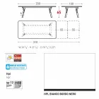 Table Varaschin Lien table de jardin avec des pieds en teck, H65 cm Viadurini