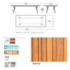 Varaschin Lien tableau H 65 cm jardin extensible jusqu'à 350 cm Viadurini