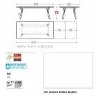 Varaschin Lien jardin table d'extension avec des pieds en teck, H75 cm Viadurini