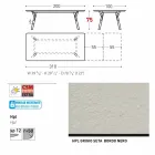 Varaschin Lien jardin table d'extension avec des pieds en teck, H75 cm Viadurini