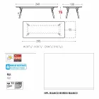 Varaschin Lien jardin table d'extension avec des pieds en teck, H75 cm Viadurini