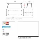 Varaschin Lien jardin table d'extension avec des pieds en teck, H75 cm Viadurini